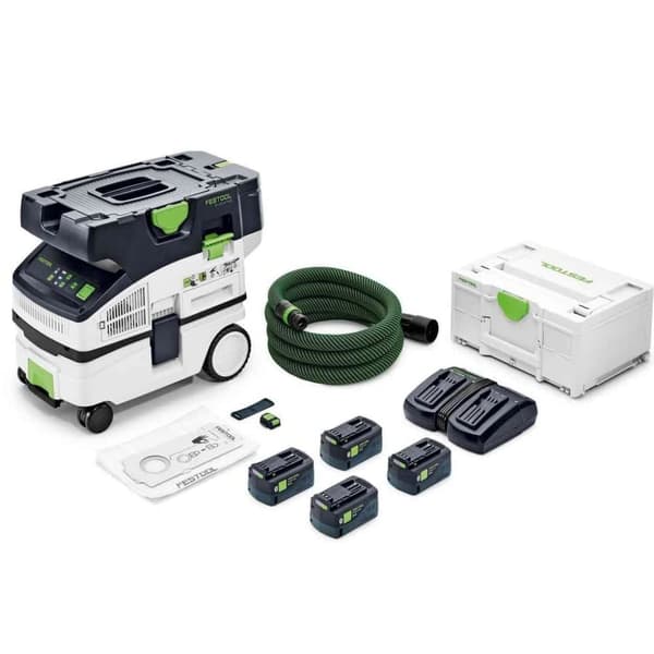 Trådlös dammsugare Festool CLEANTEC CTLC MINI I-Plus; 18 V; 4x5,0 Ah batt.