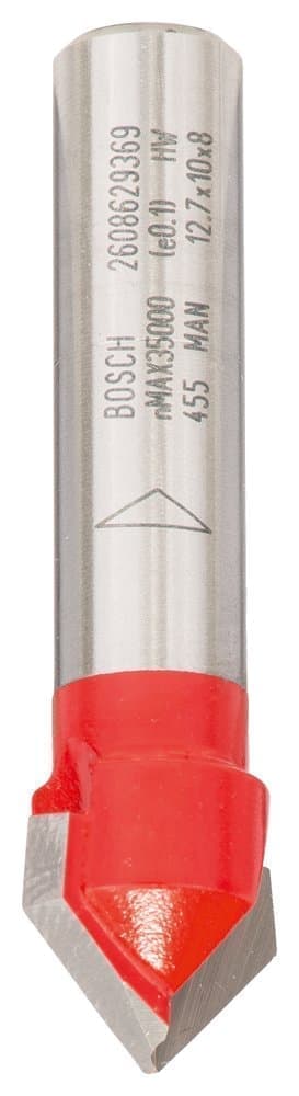 V-formad fräs Bosch; 12,7x10/44,5 mm