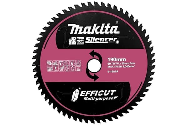 Sågklinga för aluminium Makita E-16863; 190x30 mm; Z60; 0°