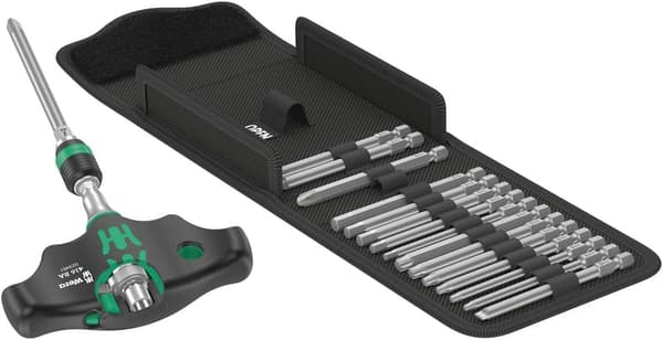 Verktygspaket Wera Kraftform Kompakt 400 RA Imperial Set 1; 1/4''; 17 st.