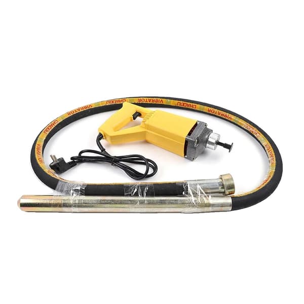 Betonvibrator, 1300W effekt, 2m slange, ergonomisk greb,EU, Gul
