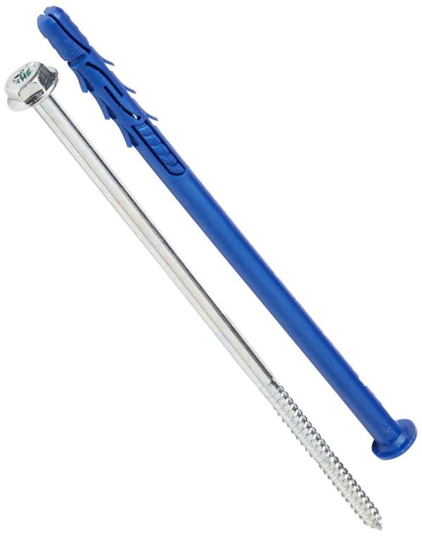 Nylonplugg med skruv RawlPlug R-FF1-N-10K200; 9,8x200 mm; 7,0x209 mm; SW13/T40; 25 st.