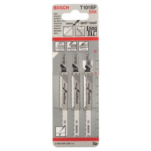 Sticksågsblad Bosch T 101 BF; 3 st.