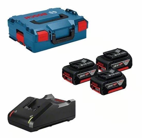 Tillbehörsset Bosch 0615990L3T; 18V; 3x5,0 Ah + laddare GAL18V-40 till batteridrivna verktyg