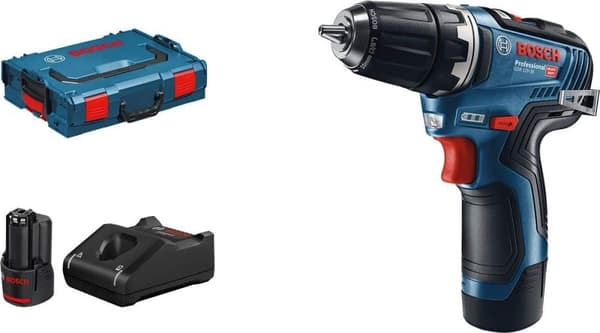 Skruvdragare/borr Bosch GSR 12V-35; 12 V; 2x3,0 Ah batt.