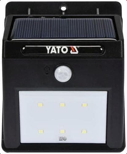 Soldriven lampa Yato YT-81856; LED; Väggfäste