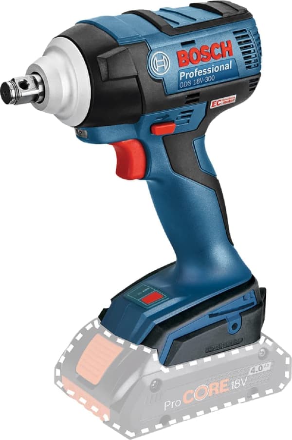 Slagmutterdragare Bosch GDS 18V-300; 18 V (utan batteri och laddare)