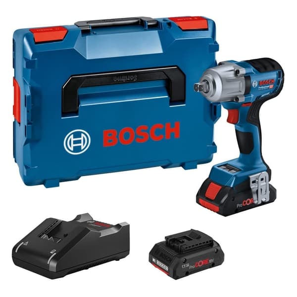 Slagmutterdragare Bosch GDS 18V-450 PC; 18 V; 2x4,0 Ah batt.