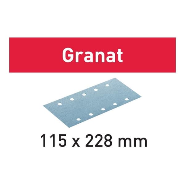 Slippapper för planslip Granat; 115x228mm; P120; 100 st.