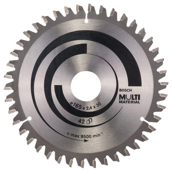 Sågklinga för trä Bosch MULTI MATERIAL; 165x2,4x30,0 mm; Z42; -5°