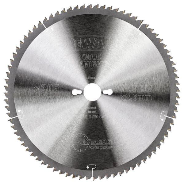Sågklinga för trä DeWalt; 305x2,6x30,0 mm; Z80; -5°