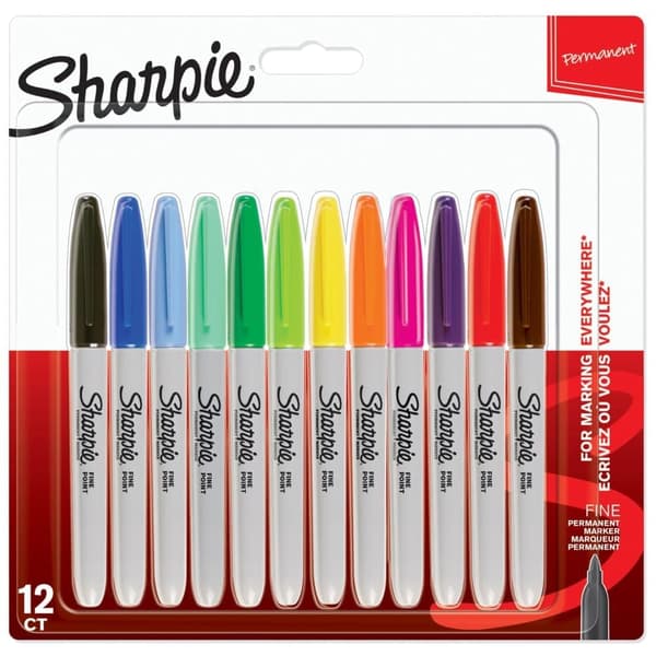 Märkpennor Sharpie Fine; 12 st.
