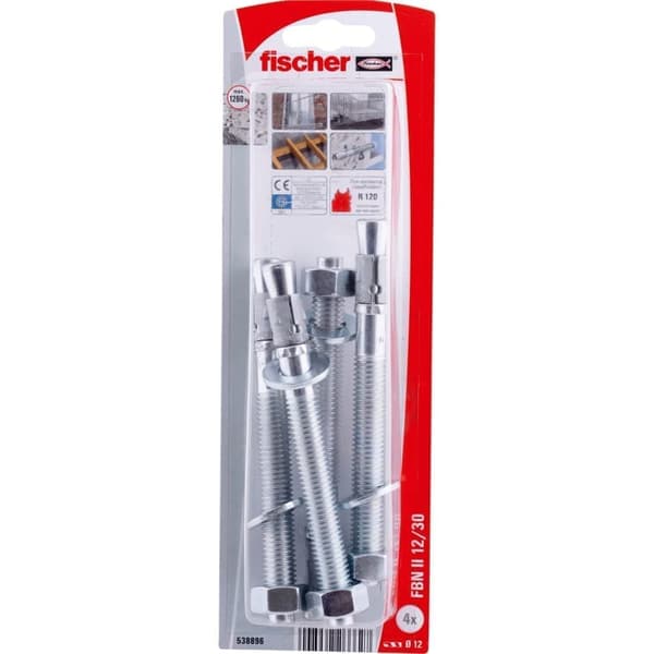 Bolt ankare Fischer FBN II 12/30 K NV; 12x124 mm; 4 st.