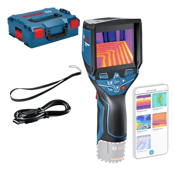 Infraröd termometer Bosch GTC 400 C; 12 V (utan batteri och laddare) Blå