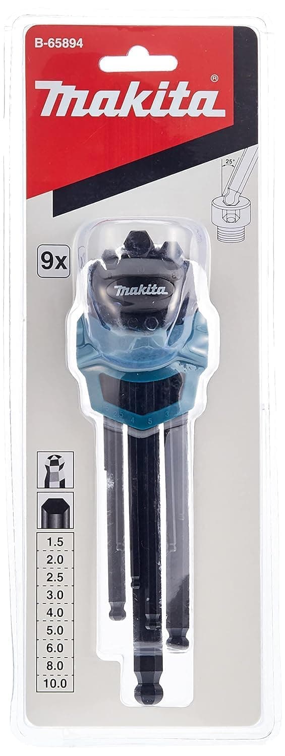 Insexnycklar Makita B-65894; 9 st.