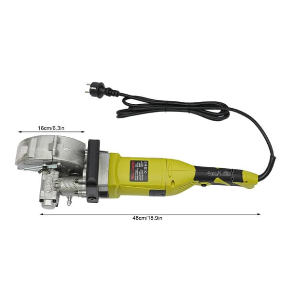 Elektrisk Betonfugeringsmaskine, 4000W Effekt, 6500rpm Hastighed,4000W, grøn