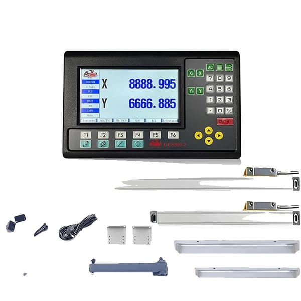 2-akselinen LCD DRO -sarja, 19 kielen tuki, 0,005 mm tarkkuus,0,005 mm LCD DRO -sarja