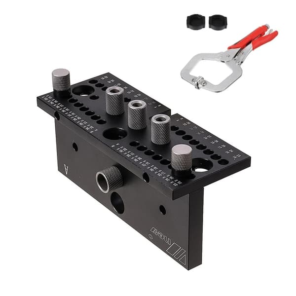 Dowel Jig, Perfekt til trætykkelse 15-30,5 mm, Holdbar aluminiumskonstruktion,Doweljig og klemme