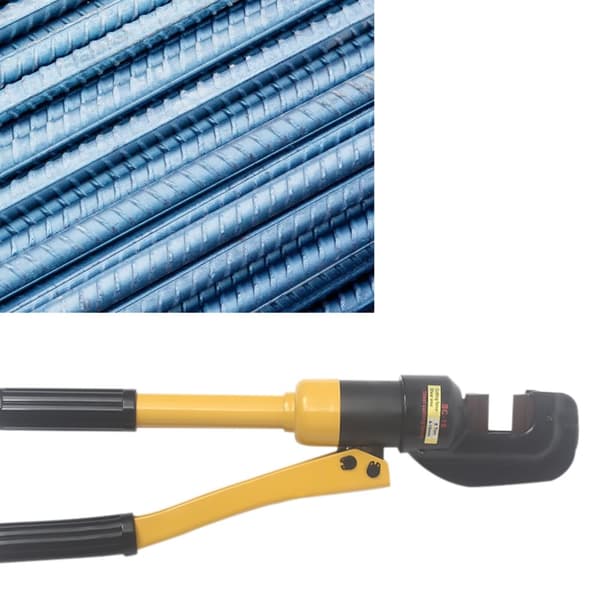 Hydraulisk Armeringsjernsklipper, 12 Tons Kapacitet, Lige Håndtag Design, 4mm til 22mm Skærområde
