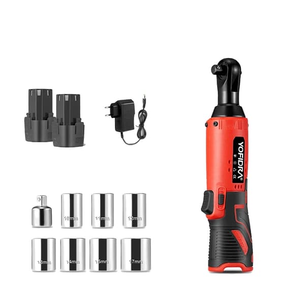 12V Elektrisk Skraldenøgle, 60N.M Moment, Genopladeligt Batteri,2 Batteri Sæt 2 Battery Set