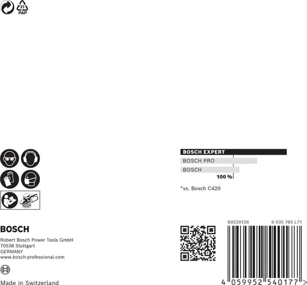Slibegitter Bosch 2608900679; 125 mm; P400; 5 stk.