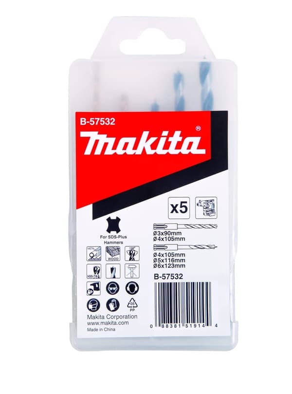 Multi-purpose borsæt Makita B-57532; 5 stk.