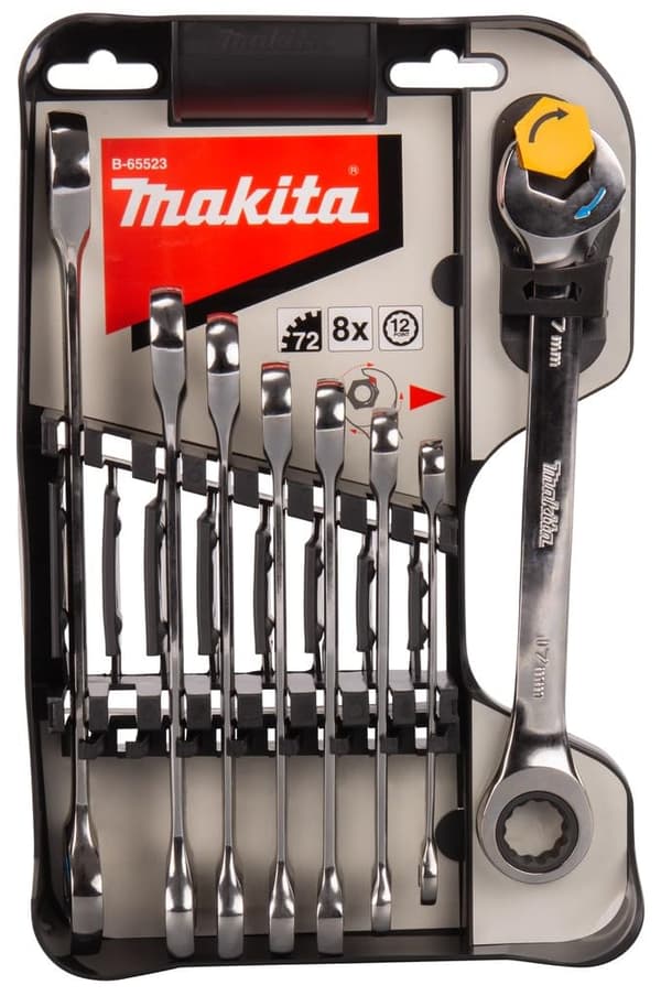 Skiftenøkkelsett Makita; 8 stk.