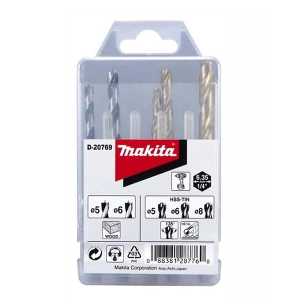 Borsæt Makita; 5/6/8 mm; 5 stk.