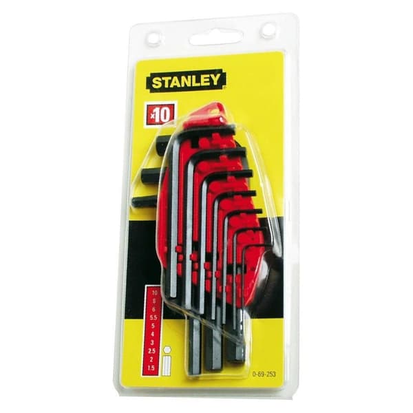 Sekskantnøgle sæt Stanley; 1,5-10 mm; 10 stk.
