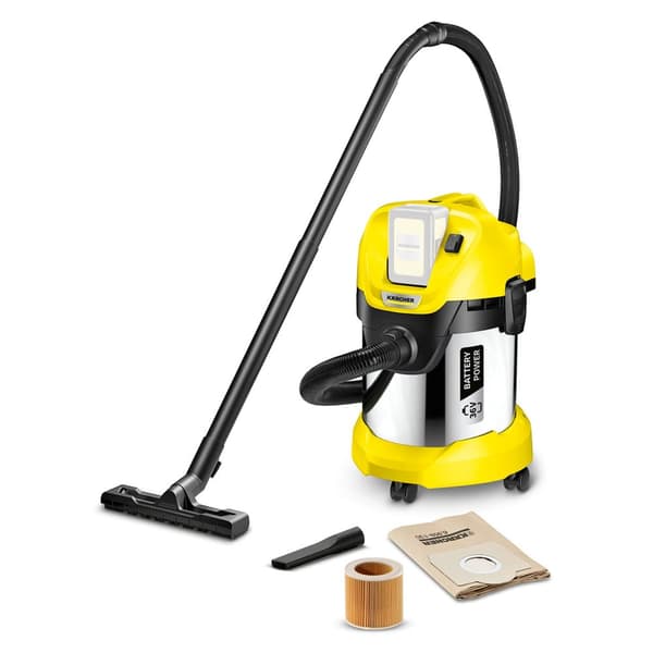 Tør-vådrenser Karcher WD 3 Battery Premium INT (uden batteri og oplader) Sort, Gul