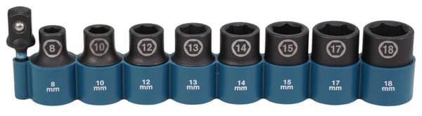Impact skrue bitholder Makita E-16645; 1/2''; 9 stk.