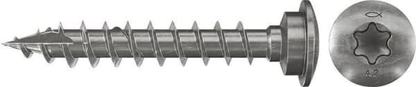 Træskrue Fischer FJS-LT A2F; TX30; 7,0x50 mm; 50 stk.