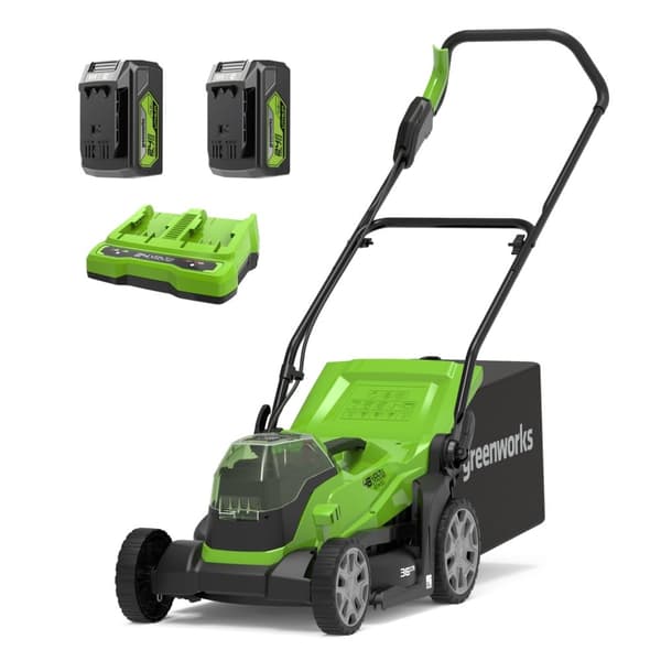 Plæneklipper Greenworks G24X2LM36K4X; 48 V; 2x4,0 Ah batt.