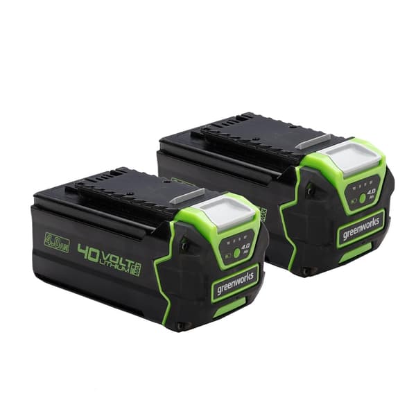 Batteri Greenworks G40BK4X; 40 V; 4,0 Ah; Li-ion; 2 stk.