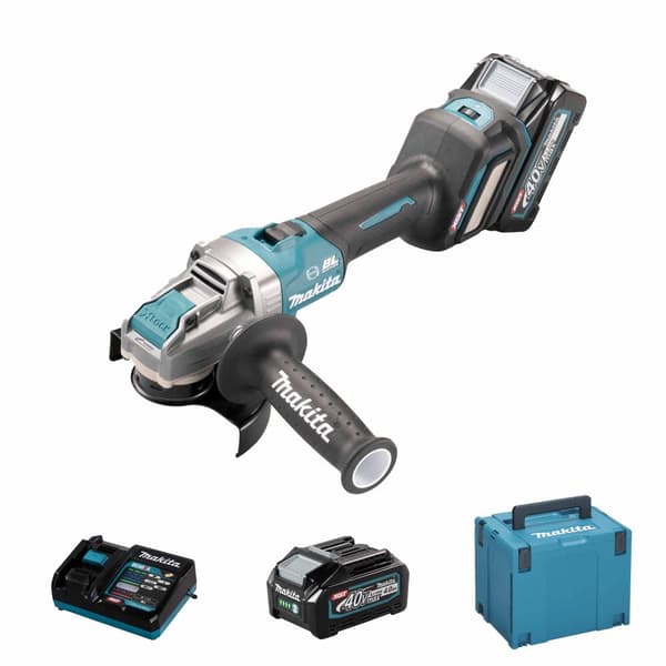 Vinkelsliber Makita GA041GM201; 40 V; 2x4,0 Ah batt.