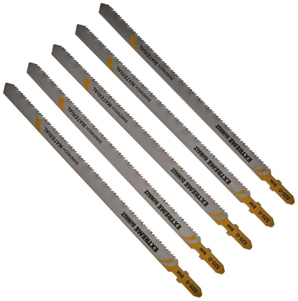 Stiksavsklinger DeWalt DT2084-QZ; 180 mm; 5 stk.