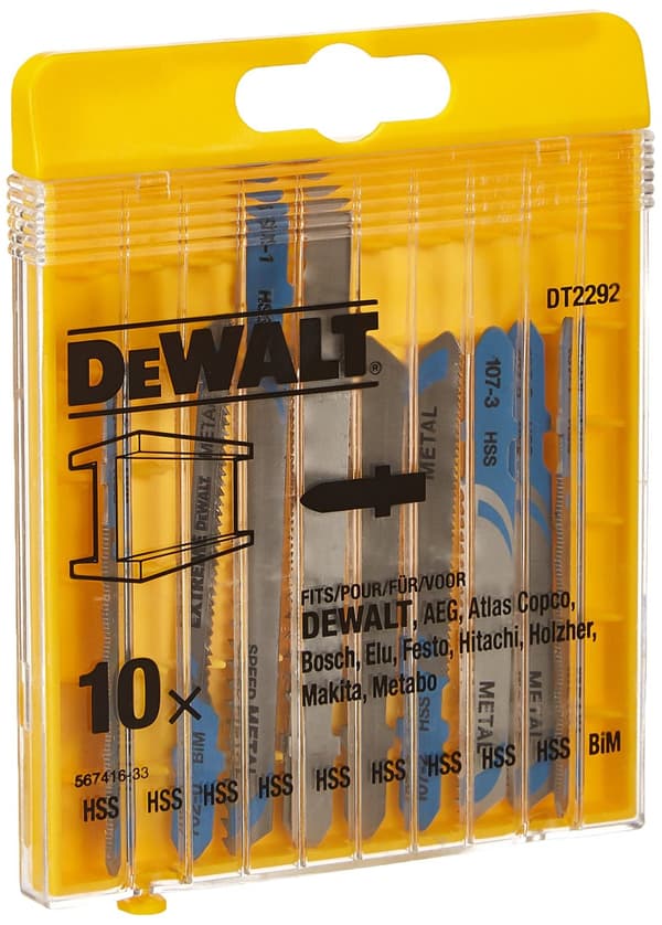 Stiksavsklinger DeWalt DT2292; 10 stk.