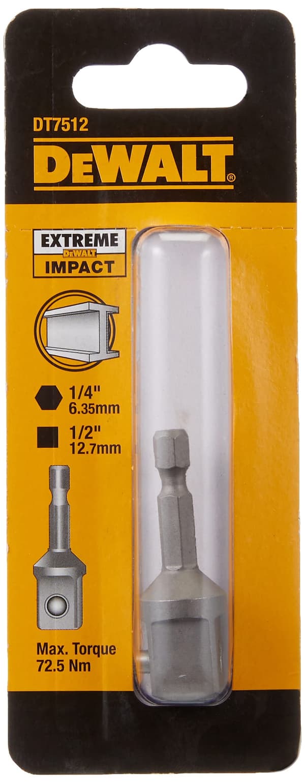 Adapter fra HEX ¼ ''til SQUARE ½'' DeWalt DT7512-QZ