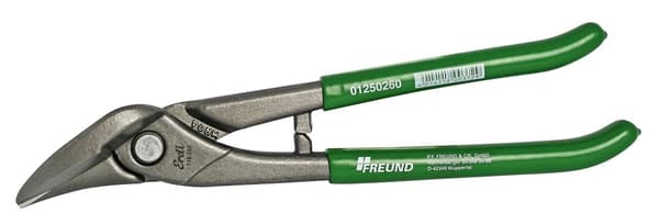 Tin klipper med buede blade Freund; 260 mm; højrehåndet
