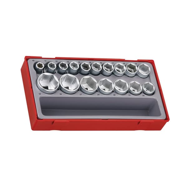 Topnøglesæt Teng Tools TT1217-6; 17 stk; 1/2''; 10-32mm