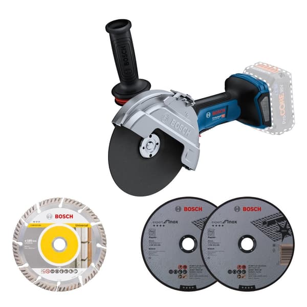 Vinkelsliber Bosch GWS 18V-180 P Professional; 18 V (uden batteri og oplader)
