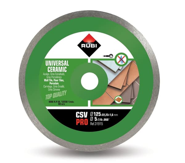 Diamantskæreskive Rubi CSV 125 PRO; 125 mm