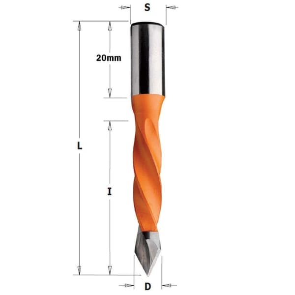 Træbor CMT; S=10 mm; D=4 mm