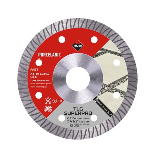 Diamantskæreskive Rubi TLG 115 EXT SUPERPRO; 115 mm