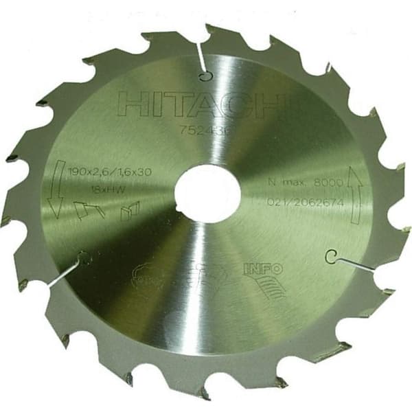 Rundsavsklinge til træ Hitachi; 190x1,6x20,0 mm; Z18
