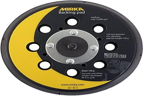 Bagskive til excentersliber Mirka; Ø125 mm medium hård