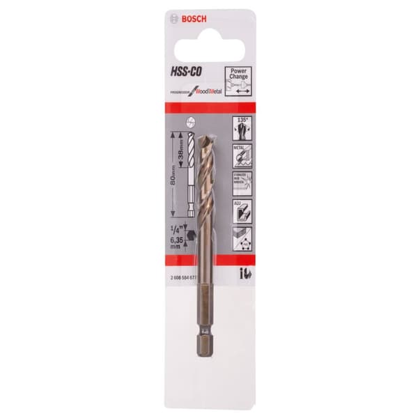 Centreringsbor Bosch HSS-Co; 80 mm