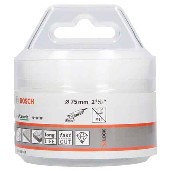 Diamanthulsav til tørskæring Bosch X-LOCK Ceramic Dry Speed; 75x35 mm