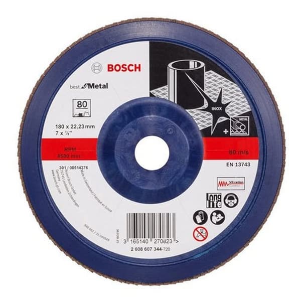 Fanformet slibeskive Bosch Best for Metal; 180 mm