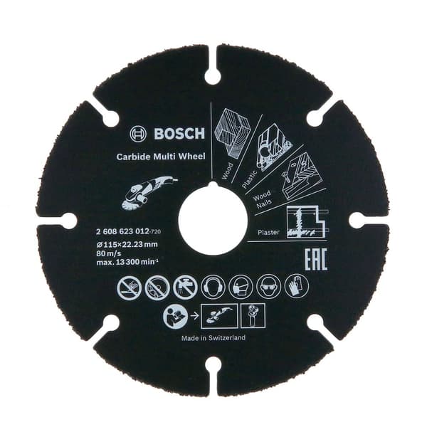 Rundsavsklinge til kapping av træ med vinkelsliper Bosch 2608623012; 115x1 mm